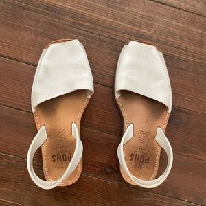 White Pons Avarca Sandals Size 8